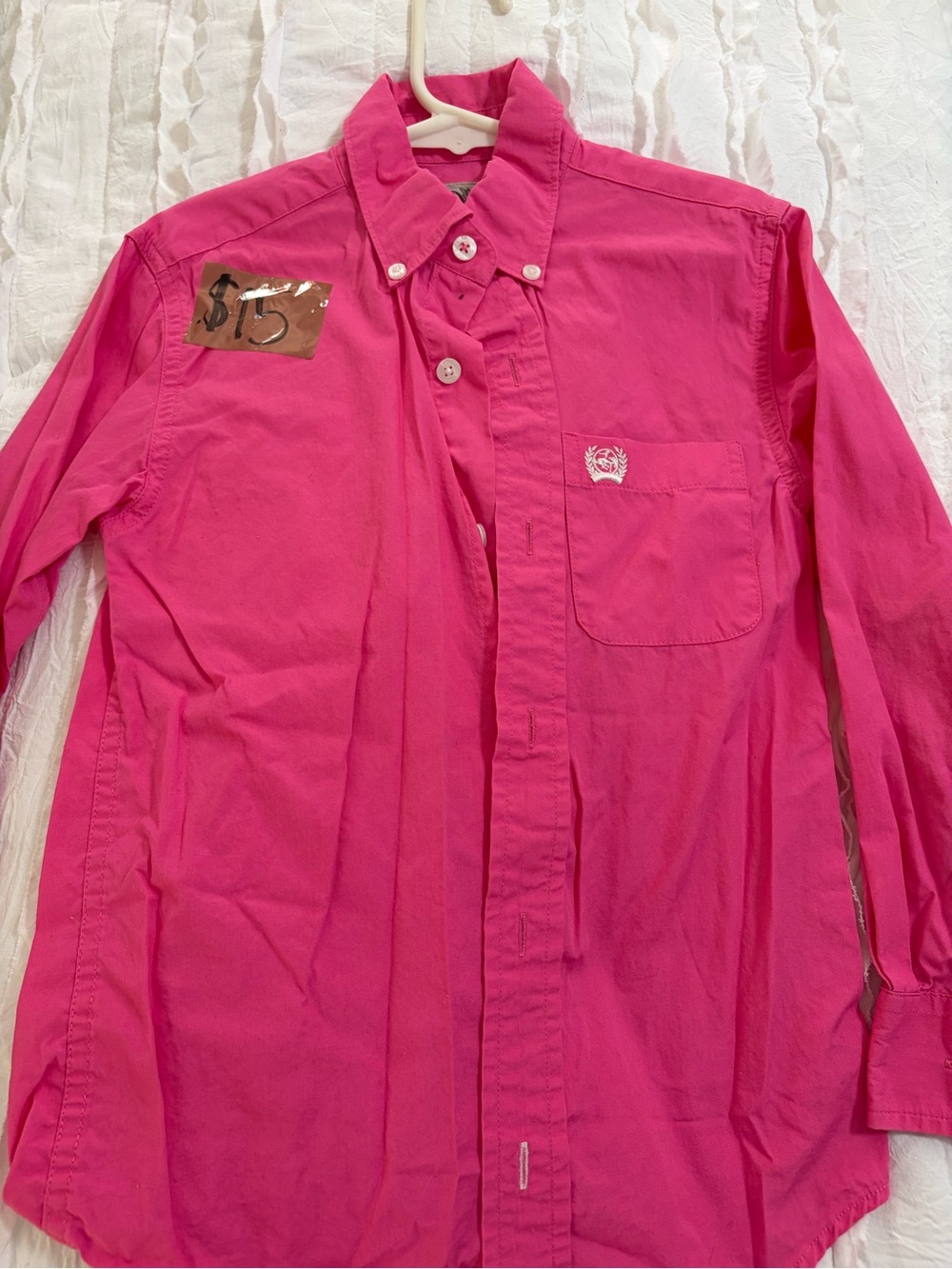 Cinch Men's Button-Down Shirt - Bright Pink